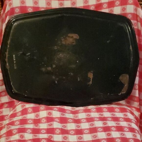 Vintage Metal Tray Floral Design Made in Russia - Picture 8 of 11